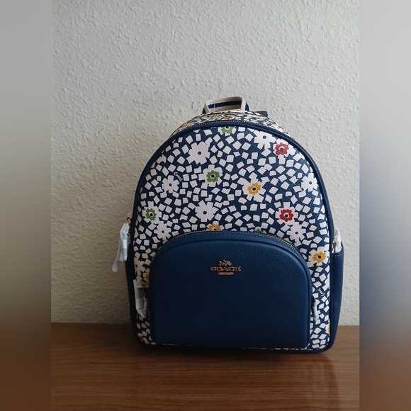 Nwt coach Court Backpack With Floral Print PRICE IS FIRM SOLD - Picture 1 of 6
